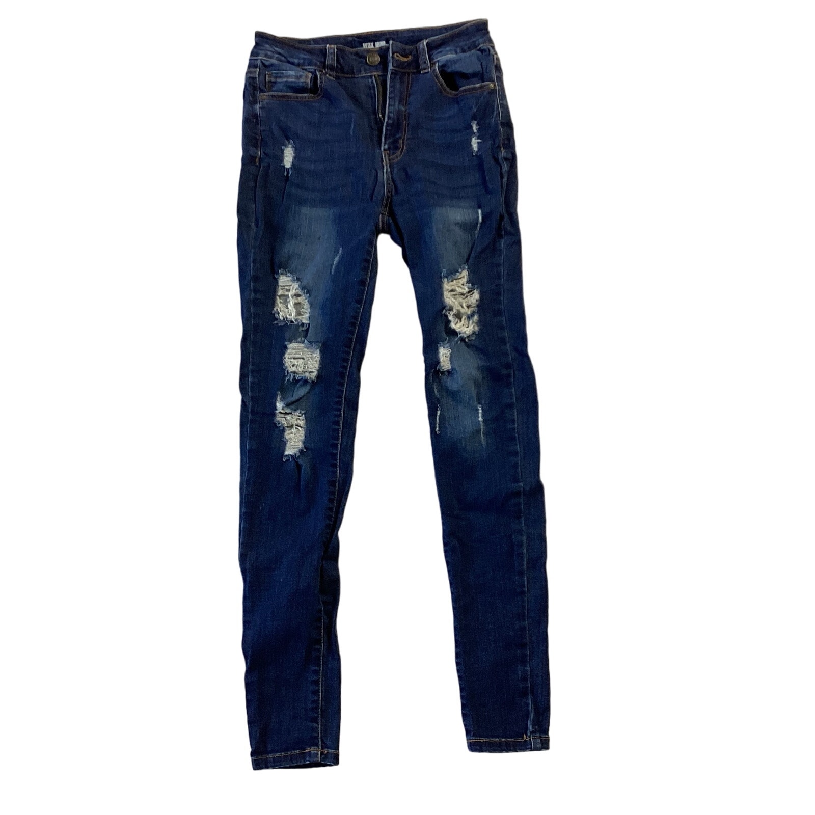 Wax Jean Skinny Destroyed Jeans